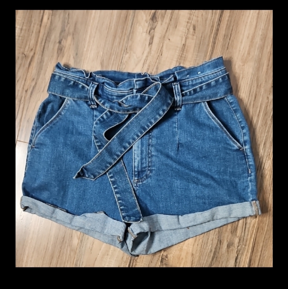 Express Shortie Super High Rise Retro Denim Women's Shorts - Picture 11 of 11